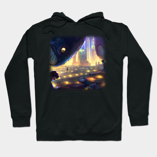 Monsters floating in the sky Hoodie by Perryfranken